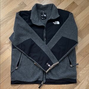 The North Face Charcoal and Black Denali Full-Zip Jacket